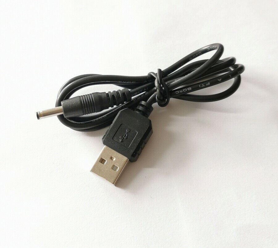 USB to 3.5mm x 1.35mm Barrel Connector 5V DC Power Cable Cord Jack