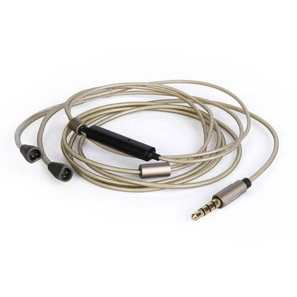 Silver-plated Cable with Remote Mic for iphone to Sennheiser IE8 IE80 Headphone