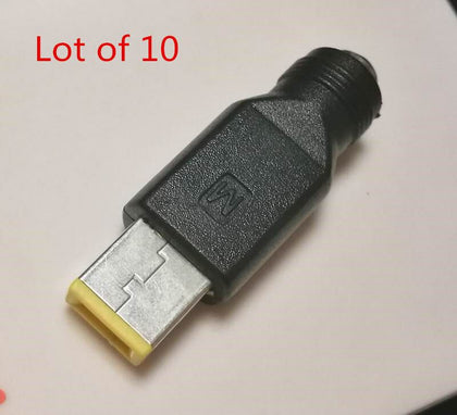 10x 5.5mm Round Jack to Square End Adapter for IBM Lenovo Thinkpad Laptop Power