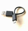 Black 16cm Short Micro USB Charge Cable For  Wireless  2 3 Headphones