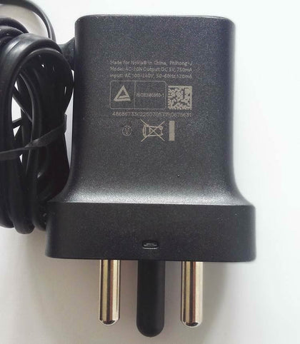 IN Nokia AC-20N Universal Charger/Micro USB/750mAh output/BLACK Color