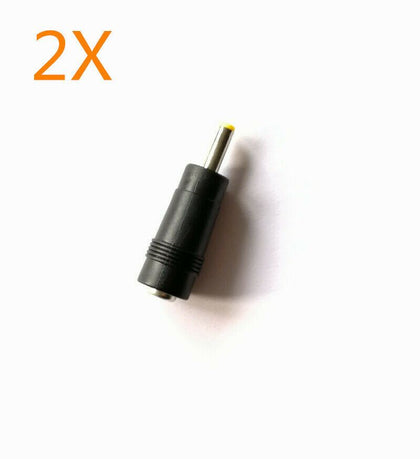 2X DC 5.5MM x 2.1MM to 4.8MM x 1.7MM YELLOW TIP DELL HP TYPE CONNECTOR ADAPTER