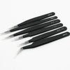 6pcs ESD Safe Anti-Static Stainless Steel Tweezers Set Maintenance Repair Tools