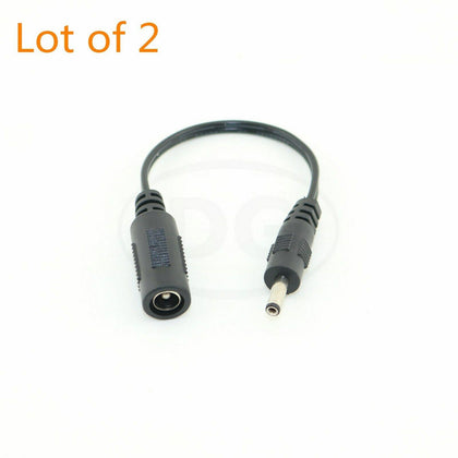 2pcs 5.5mm 2.1mm Female Jack to 3.5mm 1.35mm male Plug DC Power Supply Connector