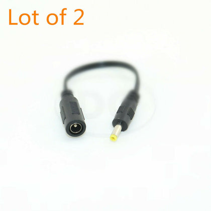 2x CCTV DC Power Adapter Connector Cable 5.5mm x 2.1mm Female to 4.0x1.7mm Male