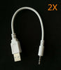 3.5mm Male Jack To USB 2.0 A Male Car AUX Audio Adapter Converter Cable 20cm