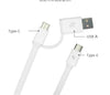 2in1 USB C Type C to Type C PD 60W QC 3.0 3A Quick Charge Data Cable Cord Wire
