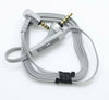 Grey Audio Remote Mic Volume Control Audio Cable For Sony MDR-X10 Headphones