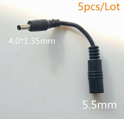 5pcs 5.5mm 2.1mm Female Jack to 4.0x1.35mm male Plug Power Supply Cord Connector