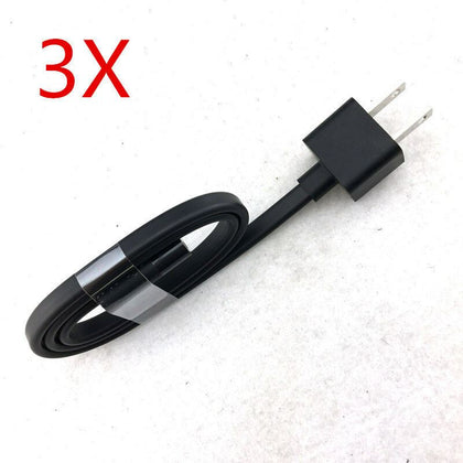 3X 1m 2-prong Power  cable for Microsoft 1536 1625 Surface Pro 2 3 4 charger