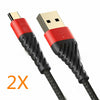 2X 4FT USB 3.0 Type C Cable Nylon USB A to USB C Cable for Samsung S 9 S10+ NOTE