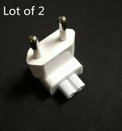 2X EU 2pin Wall Plug European For Apple MacBook Pro iPad iPhone Charger Adapter