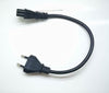 2pin to 3 Prong EU Power Cable 1FT AC Power Cord 3 Pin Cable For Laptop PC