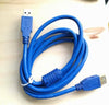 Premium 6FT SuperSpeed  USB 3.0 A Male to Female Extension Cable Cord Blue