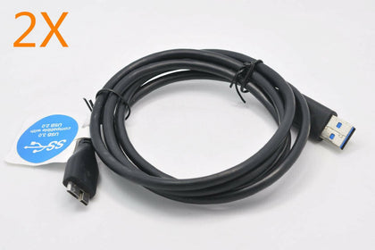 2X 4ft WD USB 3.0 Data TRANSFER Cable For WD My Passport seagate expansion