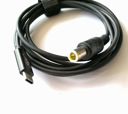 65W PD USB Type C Male DC 7.9mm x 5.5mm Power Charging Cable For Lenovo Laptop