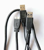 2ft Dual USB 3.0 A Male to Micro B Y Black Power Data Cable For Mobile Hard Disk