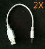 2X 0.2m USB to 2.5mm charge Cable For AKG K490NC K495NC N60NC JBL S400 Headphone