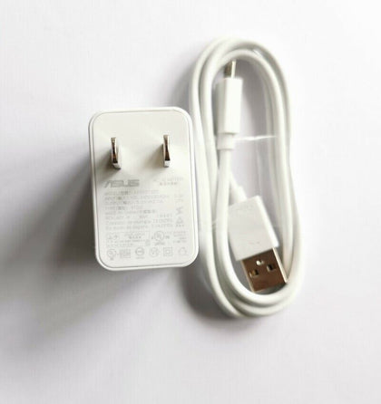 White 5V-2A US Wall Charger Adapter + Micro USB Cable For ASUS ZenFone 2 5 6