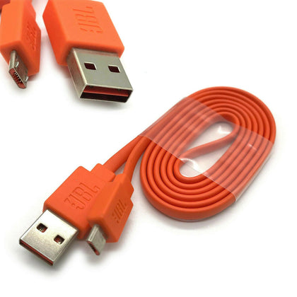 Micro USB Fast Charge Flat orange Cable Cord for JBL Charge 3+ Flip 4 Speaker