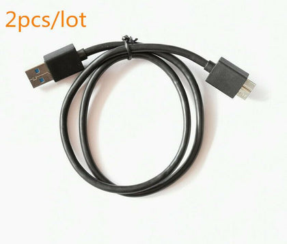 2pcs 58CM 3.0 USB Data Cable for Seagate Expansion SRD00F2 1D7AP3-500 Hard Drive