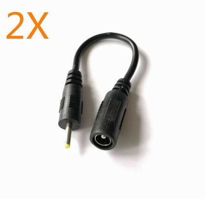 2X 2.5mm x 0.7mm Male Plug to 5.5mm x 2.1mm female socket DC Power Adapter cable