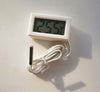 White Digital LCD Indoor sensitive Temperature Thermometer Meter 100cm cable