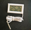 White Digital LCD Indoor sensitive Temperature Thermometer Meter 100cm cable