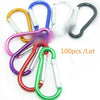 100x 7cm Aluminum Carabiner Gourd Key Chain Clip Hook Karabiner Camping Keyring