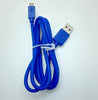Blue 1m Micro USB Data Sync Charger Cord Cable 22awg For JBL Pulse Speaker