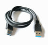 USB 3.0 A Male to A Male USB to USB Cable Cord for Data Transfer 2 Feet Black