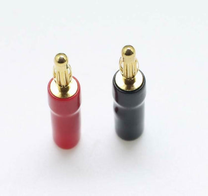 1 pairs Gold Plated Audio Speaker Wire Cable Banana Plug H62  Connector Adapter