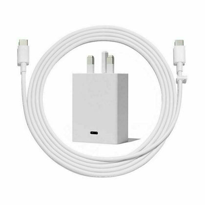 45W USB-C UK Plug AC Adapter Charger and 6ft Cable for Google Pixelbook