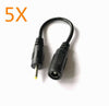 5X 2.5mm x 0.7mm Male Plug to 5.5mm x 2.1mm female socket DC Power Adapter cable