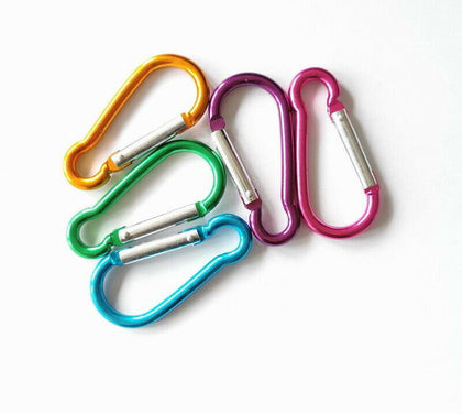 5pc 7cm Aluminum Carabiner Gourd Key Chain Clip Hook Karabiner Camping Keyring