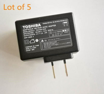 Lot of 5 5V 2A ADP-10BW PA5057N-1ACA AC Power Adapter Charger for Toshiba AT300