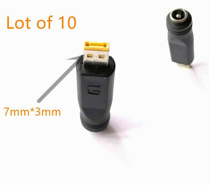 10X 5.5mm Barrel Plug to Square Slim Tip Adapter for Lenovo Thinkpad Tablet 10