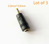 3X DC ROUND 5.5mm x 2.1mm to 5.0mmx 3.0mm connector adapter For Samsung Laptop