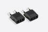 2pcs USA US Flat to EUROPEAN EU Round Pin Travel Adapter Outlet Plug Converter