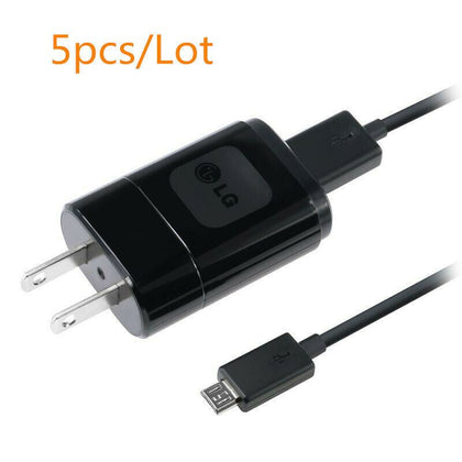 5pcs 1.2A Wall Home charger +Micro USB Data Cable for LG G3  G PAD X 8.0