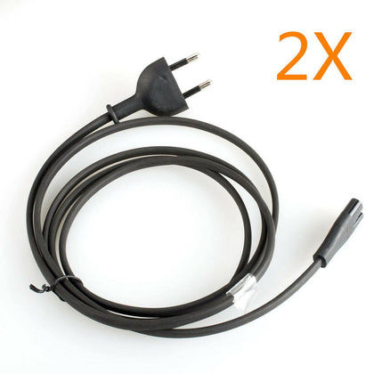 2pcs For Apple Mac Mini 2014 Black  EU plug 2 Prong AC Power Cord Cable wire