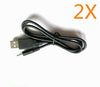 2x 2.5mm Plug Barrel Jack USB 2.0 A Male To 2.5x 0.7mm 5V DC Power  Cord 80cm