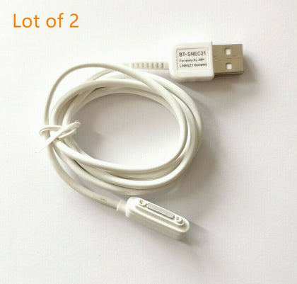 2X Magnetic Charging Cable USB for Sony Xperia Z1 L39H Z Ultra XL39H LT39i White